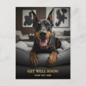 Schattige Dobermann Pinscher  Beterschap  Ansichtk Briefkaart (Voorkant)