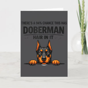 Schattige Dobermann Pinscher Hond Moeder Verhaart Kaart