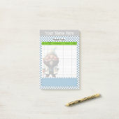 Schattige Doctor Gnome Theme Hoofdpijn Tracker Post-it® Notes (Op bureau)