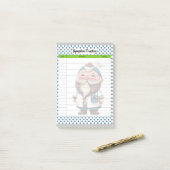 Schattige Doctor Gnome Theme Symptom Tracker Post-it® Notes (Op bureau)
