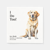 Schattige doe ik te gele labrador hondenbruiloft servet (Voorkant)