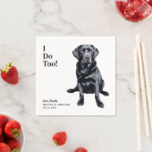 Schattige doe ik te labrador retriever hondenbruil servet (Insitu)