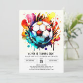 Schattige doel online voetbal verjaardag kaart (Staand voorkant)