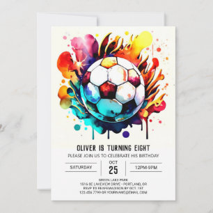 Schattige doel online voetbal verjaardag kaart