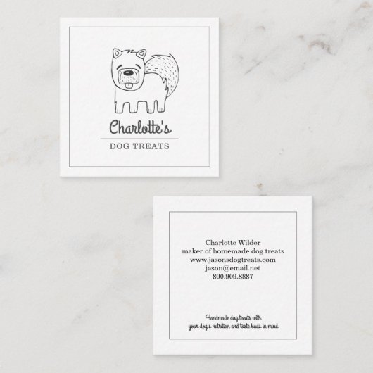 Schattige Dog Bakery Visitekaartje (Voorkant / Achterkant)