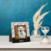 Schattige Dog Bark Botten Foto Gepersonaliseerd Na Fotoplaat (Insitu)