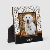 Schattige Dog Bark Botten Foto Gepersonaliseerd Na Fotoplaat (Voorkant)