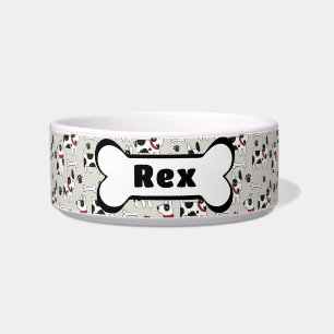 Schattige Dog Bowl Personaliseer Voerbakje