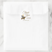 Schattige Dog Business Dank u Ronde Sticker (Tas)