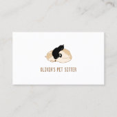 Schattige Dog & Cat Pet Sitting Petsitter Visitekaartje (Voorkant)