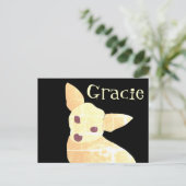 Schattige Dog Chihuahua Fun Whimsical Briefkaart (Staand voorkant)