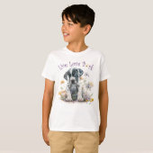 Schattige Dog Floral T-shirt (Voorkant volledig)