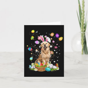 Schattige Dog Golden Retriever Fun Paasdag Egg Hun Kaart