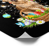 Schattige Dog Golden Retriever Fun Paasdag Egg Hun Poster (Hoek)