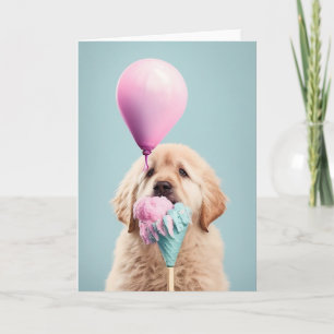 Schattige Dog Golden Retriever Wenskaart Kaart