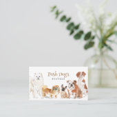 Schattige Dog Grooming Boutique Pet Care Visitekaa Visitekaartje (Staand voorkant)