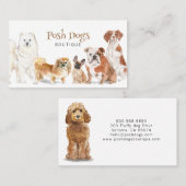 Schattige Dog Grooming Boutique Pet Care Visitekaa Visitekaartje (Voorkant / Achterkant)