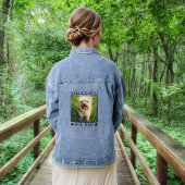 Schattige Dog Mam Gepersonaliseerde Pet Foto Denim Jacket