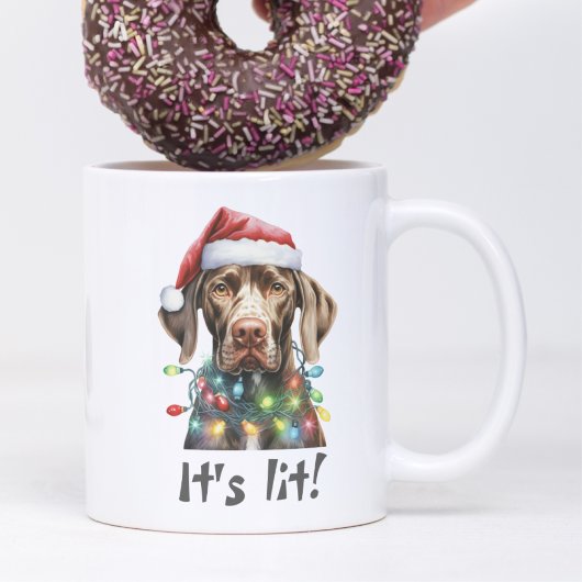 Schattige Dog Modern Script Waterverf Funny Christ Tweekleurige Koffiemok