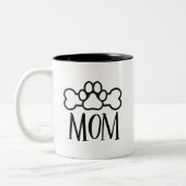 Schattige Dog Mom Two-Tone Coffee Mok (Links)