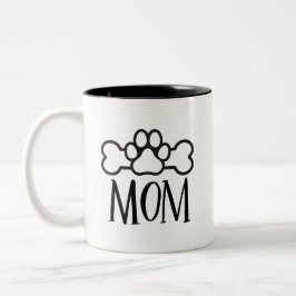 Schattige Dog Mom Two-Tone Coffee Mok