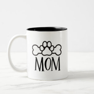 Schattige Dog Mom Two-Tone Coffee Mok