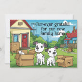 Schattige Dog New Home Aankondiging (Voorkant)