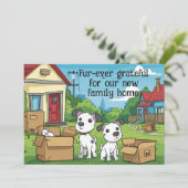 Schattige Dog New Home Aankondiging (Staand voorkant)