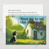 Schattige Dog Nieuwe Huis Bewegende Kaart (Voorkant / Achterkant)