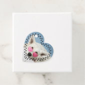 Schattige Dog Paw Print Foto Bedankjes Labels (In situ)