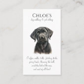 Schattige Dog Pet Sitter Dog Walker Business Visitekaartje (Voorkant)
