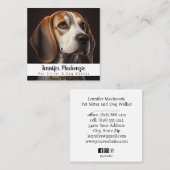 Schattige Dog Pet Sitter en Dog Walker Vierkante Visitekaartje (Voorkant / Achterkant)