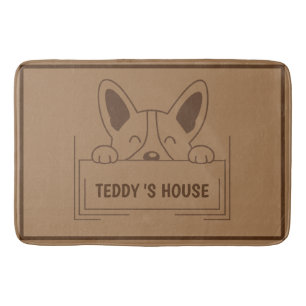 Schattige Dog Pet Welkom Home party DIY naam Badmat