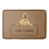 Schattige Dog Pet Welkom Home party DIY naam Badmat (Voorkant)