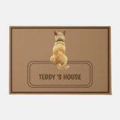 Schattige Dog Pet Welkom Home party DIY naam Deurmat (Voorkant)