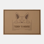 Schattige Dog Pet Welkom Home party DIY naam Deurmat (Voorkant)