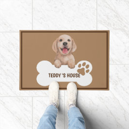 Schattige Dog Pet Welkom Home party DIY naam Deurmat