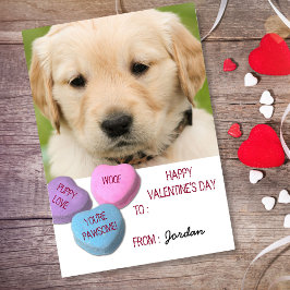 Schattige Dog Photo Classroom Valentijn Snoep Hear Feestdagenkaart