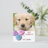 Schattige Dog Photo Classroom Valentijn Snoep Hear Feestdagenkaart (Staand voorkant)