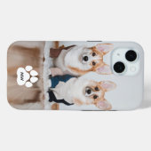 Schattige Dog Photo White Paw Print Case-Mate iPhone Case (Achterkant (horizontaal))