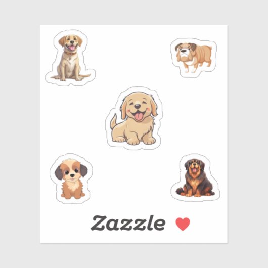 Schattige Dog Sticker Pack (Vel)