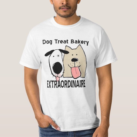 Schattige Dog Treat Bakkerij Extraordinaire T-shirt (Voorkant)