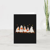 Schattige Dog verkleed als Ghost Halloween Fun Boo Kaart (Voorkant)