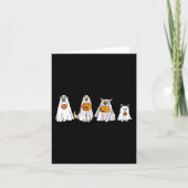 Schattige Dog verkleed als Ghost Halloween Fun Boo Kaart (Voorkant)