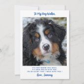 Schattige Dog Walker Custom Pet Puppy Foto Dank u Kaart (Voorkant)