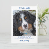 Schattige Dog Walker Custom Pet Puppy Foto Dank u Kaart (Staand voorkant)