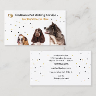 Schattige Dog Walker / Pet Sitter Visitekaartje