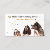 Schattige Dog Walker / Pet Sitter Visitekaartje (Voorkant)
