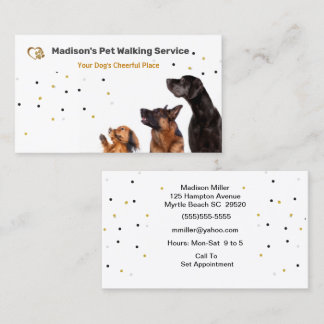 Schattige Dog Walker / Pet Sitter Visitekaartje