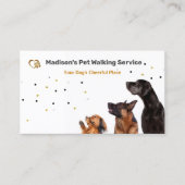 Schattige Dog Walker / Pet Sitter Visitekaartje (Voorkant)